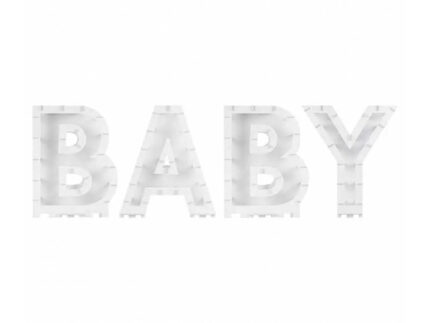 Gender Reveal Baby Letters 3D wit