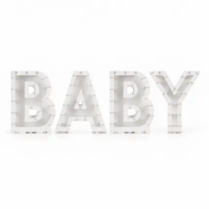 3D BABY-Buchstaben – Ansicht ohne Ballons